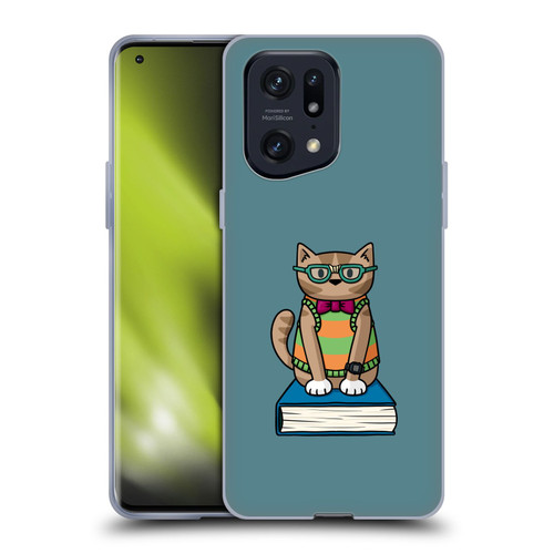 Beth Wilson Doodlecats Nerd Soft Gel Case for OPPO Find X5 Pro