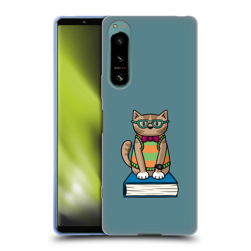 Beth Wilson Doodlecats Nerd Soft Gel Case for Sony Xperia 5 IV