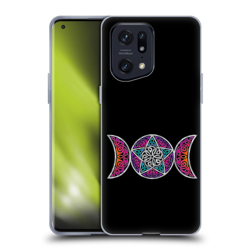 Beth Wilson Celtic Knot Stars Pagan Triple Moon Soft Gel Case for OPPO Find X5 Pro