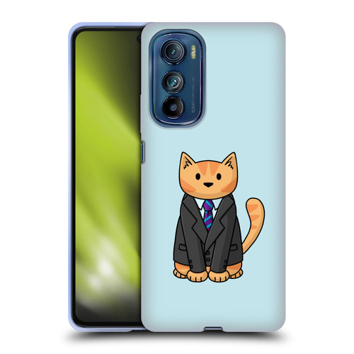 Beth Wilson Doodle Cats 2 Business Suit Soft Gel Case for Motorola Edge 30