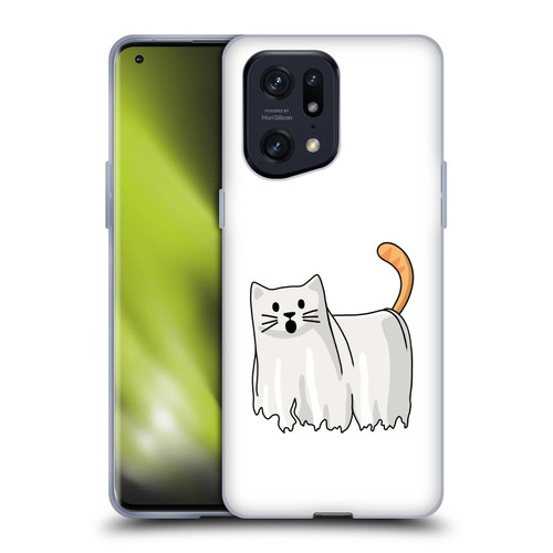 Beth Wilson Doodle Cats 2 Halloween Ghost Soft Gel Case for OPPO Find X5 Pro