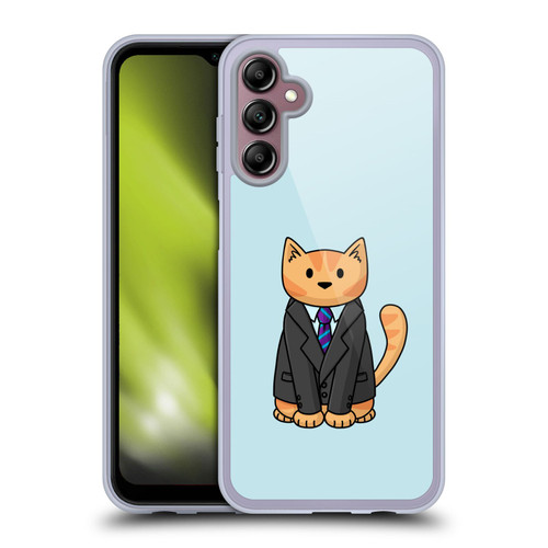 Beth Wilson Doodle Cats 2 Business Suit Soft Gel Case for Samsung Galaxy A14 5G