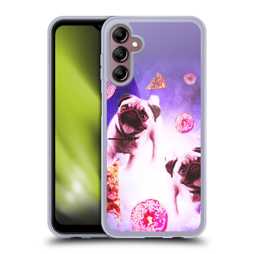 Random Galaxy Mixed Designs Pugs Pizza & Donut Soft Gel Case for Samsung Galaxy A14 5G