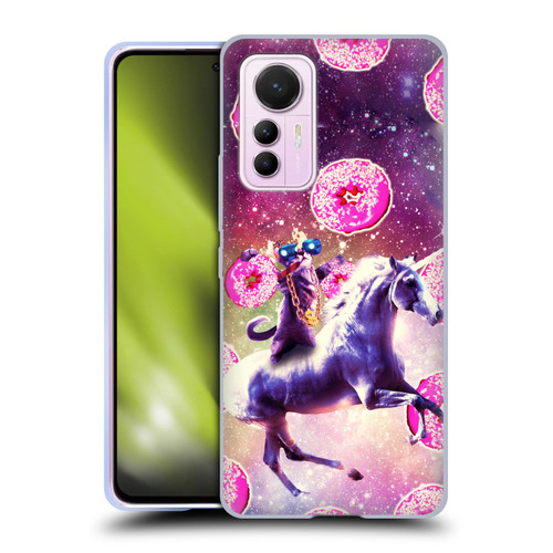 Random Galaxy Mixed Designs Thug Cat Riding Unicorn Soft Gel Case for Xiaomi 12 Lite