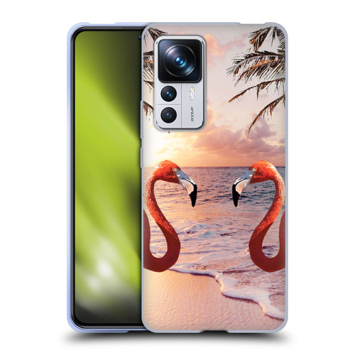 Random Galaxy Mixed Designs Flamingos & Palm Trees Soft Gel Case for Xiaomi 12T Pro