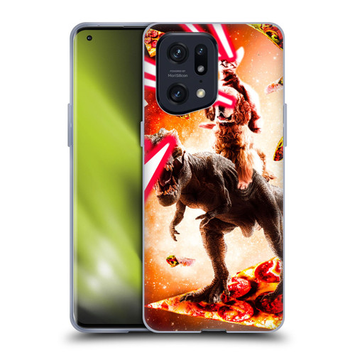 Random Galaxy Space Cat Dinosaur & Dog Lazer Eye Soft Gel Case for OPPO Find X5 Pro