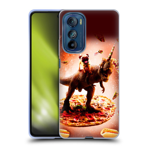 Random Galaxy Space Pizza Ride Pug & Dinosaur Unicorn Soft Gel Case for Motorola Edge 30