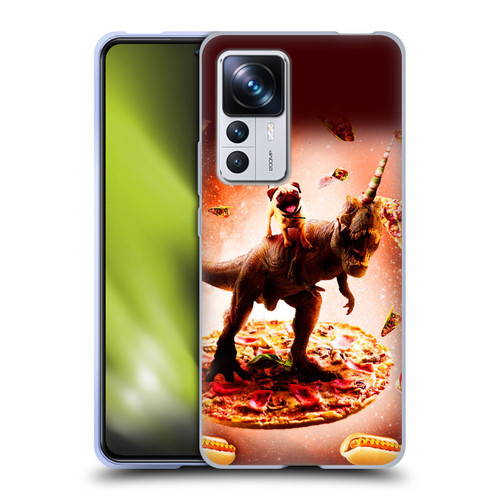 Random Galaxy Space Pizza Ride Pug & Dinosaur Unicorn Soft Gel Case for Xiaomi 12T Pro