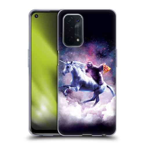 Random Galaxy Space Unicorn Ride Pizza Sloth Soft Gel Case for OPPO A54 5G