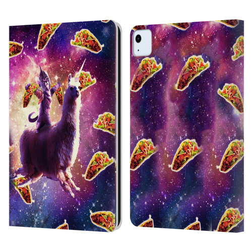 Random Galaxy Space Llama Warrior Cat & Tacos Leather Book Wallet Case Cover For Apple iPad Air 2020 / 2022