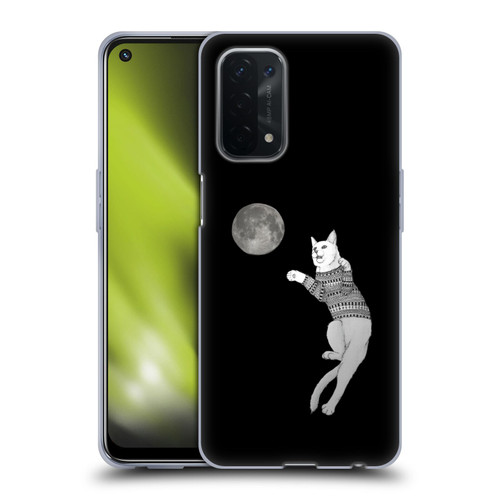 Barruf Animals Cat-ch The Moon Soft Gel Case for OPPO A54 5G
