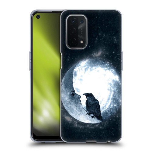 Barruf Animals Crow and Its Moon Soft Gel Case for OPPO A54 5G