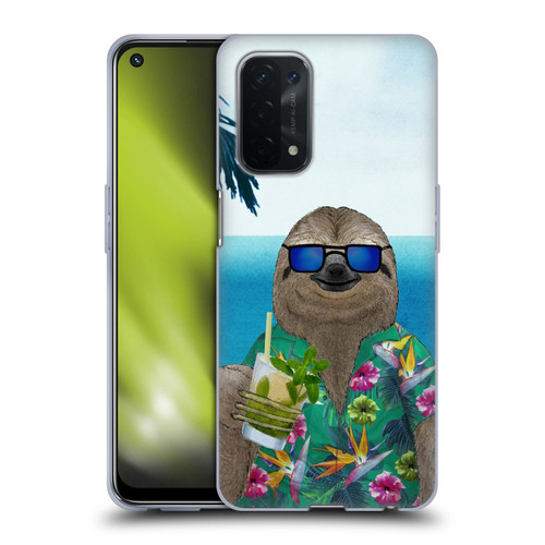 Barruf Animals Sloth In Summer Soft Gel Case for OPPO A54 5G