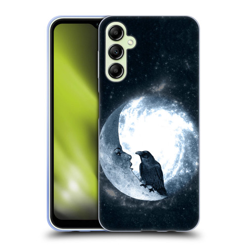 Barruf Animals Crow and Its Moon Soft Gel Case for Samsung Galaxy A14 5G