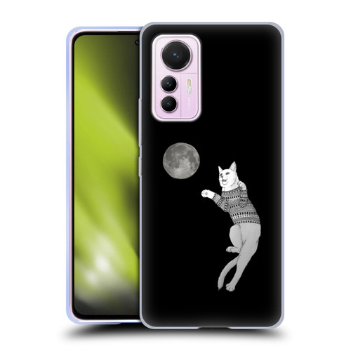 Barruf Animals Cat-ch The Moon Soft Gel Case for Xiaomi 12 Lite
