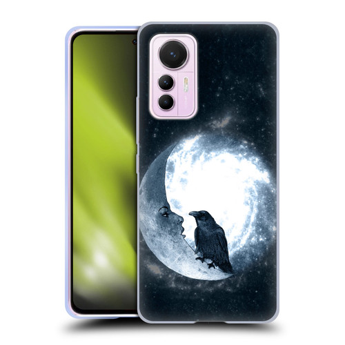 Barruf Animals Crow and Its Moon Soft Gel Case for Xiaomi 12 Lite