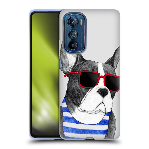 Barruf Dogs Frenchie Summer Style Soft Gel Case for Motorola Edge 30