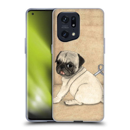 Barruf Dogs Pug Toy Soft Gel Case for OPPO Find X5 Pro