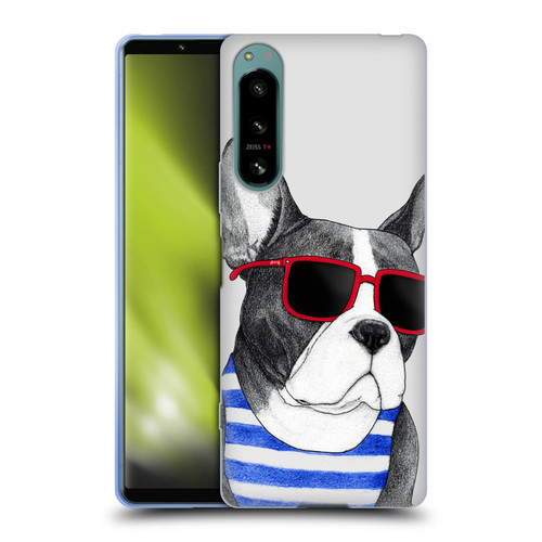Barruf Dogs Frenchie Summer Style Soft Gel Case for Sony Xperia 5 IV