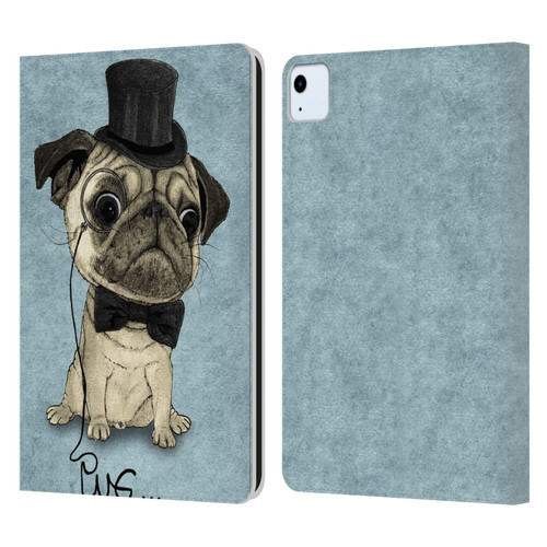 Barruf Dogs Gentle Pug Leather Book Wallet Case Cover For Apple iPad Air 2020 / 2022