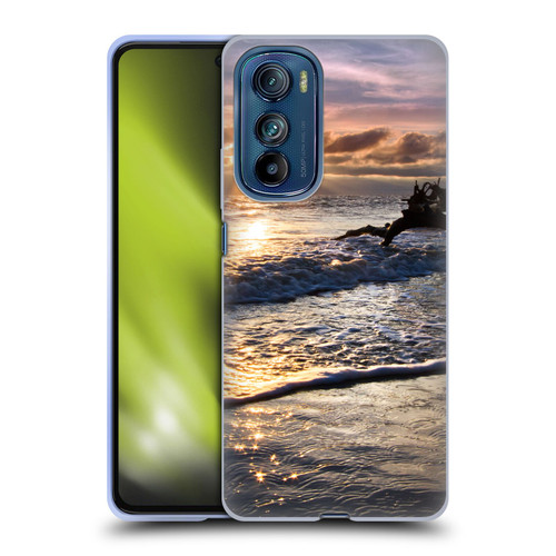 Celebrate Life Gallery Beaches Sparkly Water At Driftwood Soft Gel Case for Motorola Edge 30