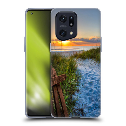 Celebrate Life Gallery Beaches Sandy Trail Soft Gel Case for OPPO Find X5 Pro