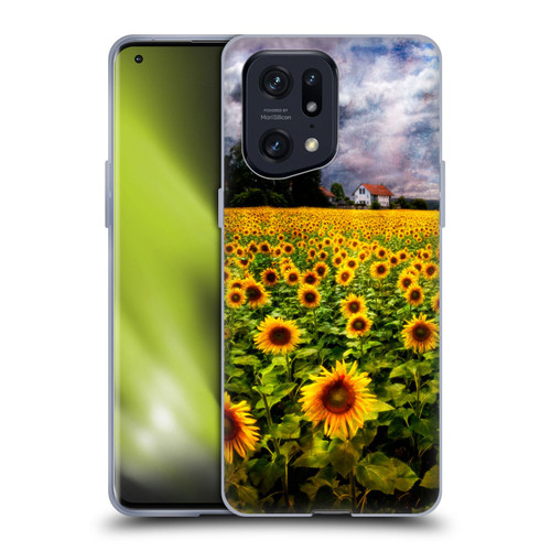 Celebrate Life Gallery Florals Dreaming Of Sunflowers Soft Gel Case for OPPO Find X5 Pro
