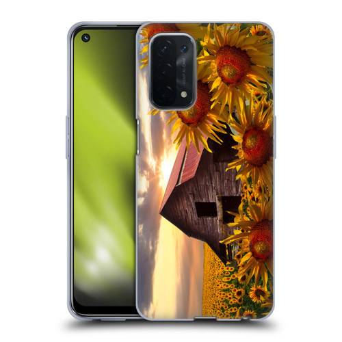 Celebrate Life Gallery Florals Sunflower Dance Soft Gel Case for OPPO A54 5G