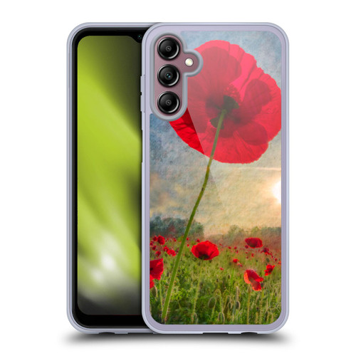 Celebrate Life Gallery Florals Red Flower Soft Gel Case for Samsung Galaxy A14 5G