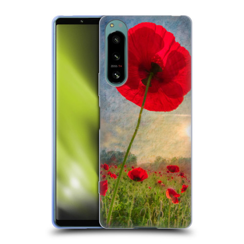 Celebrate Life Gallery Florals Red Flower Soft Gel Case for Sony Xperia 5 IV