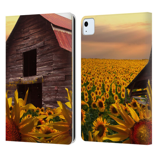 Celebrate Life Gallery Florals Sunflower Dance Leather Book Wallet Case Cover For Apple iPad Air 11 2020/2022/2024