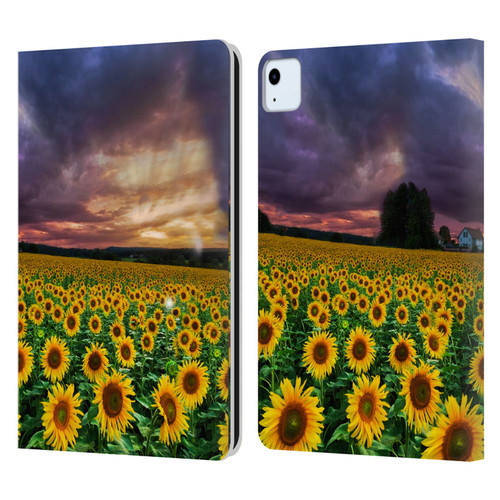 Celebrate Life Gallery Florals Stormy Sunrise Leather Book Wallet Case Cover For Apple iPad Air 11 2020/2022/2024