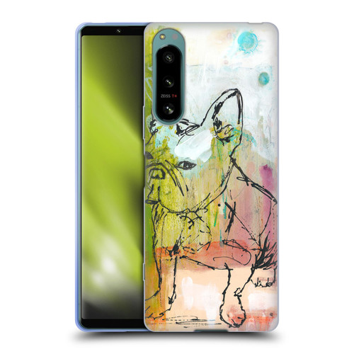 Wyanne Animals French Bulldog Sketch Soft Gel Case for Sony Xperia 5 IV