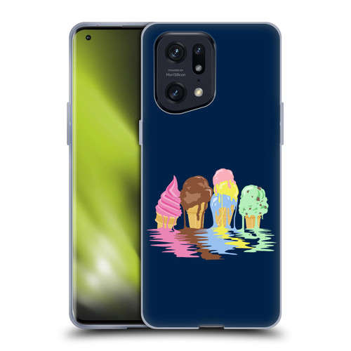 Rachel Caldwell Illustrations Ice Cream River Soft Gel Case for OPPO Find X5 Pro