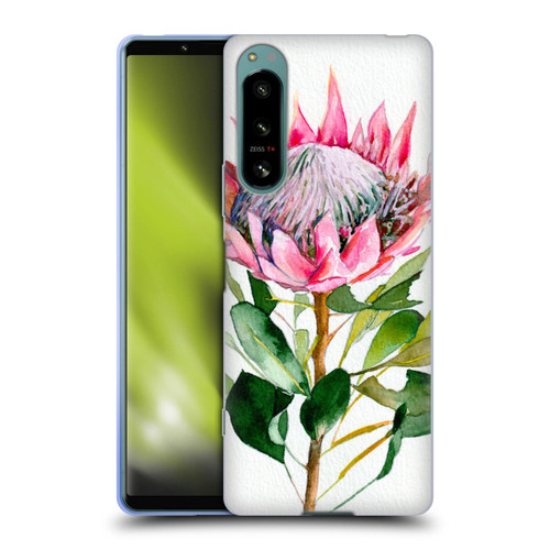 Mai Autumn Floral Blooms Protea Soft Gel Case for Sony Xperia 5 IV