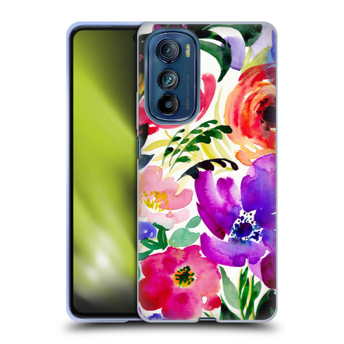 Mai Autumn Floral Garden Bloom Soft Gel Case for Motorola Edge 30