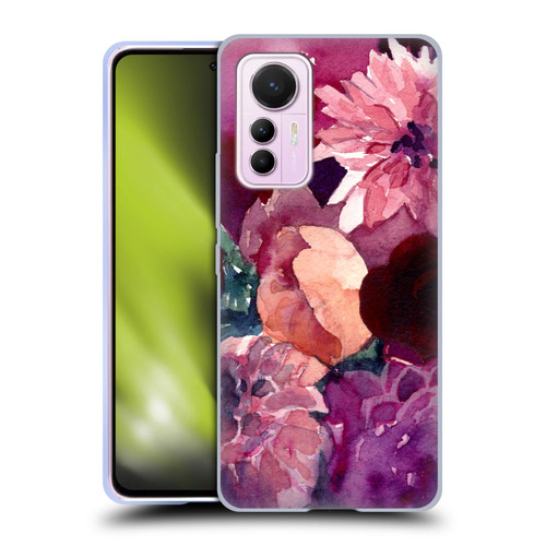 Mai Autumn Floral Garden Dahlias Soft Gel Case for Xiaomi 12 Lite