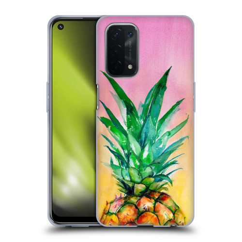 Mai Autumn Paintings Ombre Pineapple Soft Gel Case for OPPO A54 5G