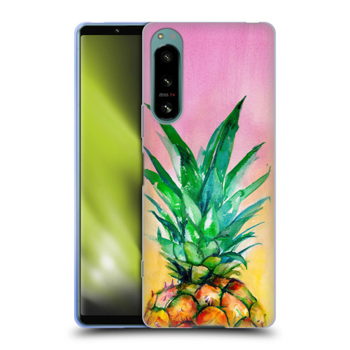 Mai Autumn Paintings Ombre Pineapple Soft Gel Case for Sony Xperia 5 IV