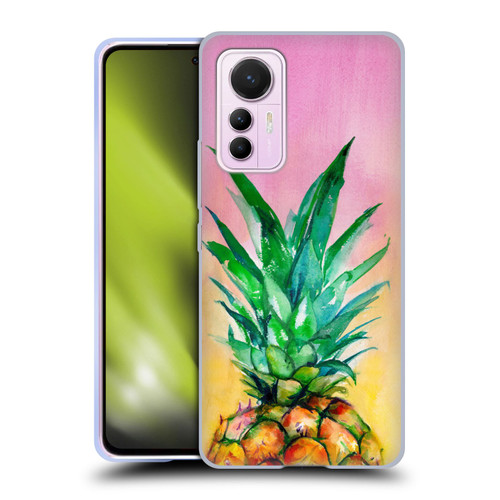 Mai Autumn Paintings Ombre Pineapple Soft Gel Case for Xiaomi 12 Lite