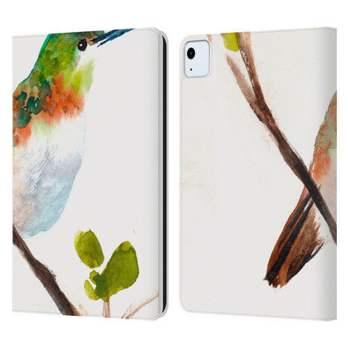 Mai Autumn Birds Hummingbird Leather Book Wallet Case Cover For Apple iPad Air 2020 / 2022
