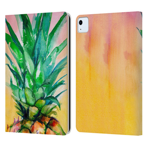 Mai Autumn Paintings Ombre Pineapple Leather Book Wallet Case Cover For Apple iPad Air 2020 / 2022