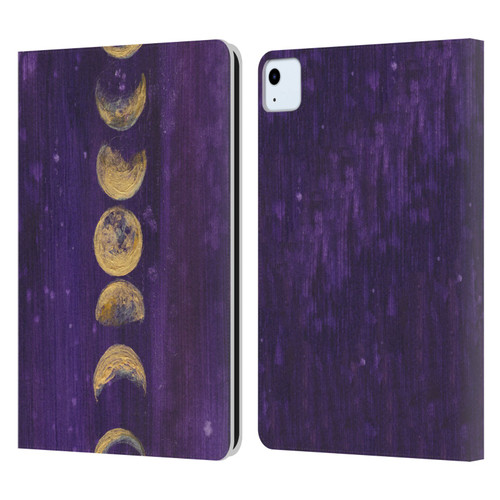 Mai Autumn Space And Sky Moon Phases Leather Book Wallet Case Cover For Apple iPad Air 2020 / 2022