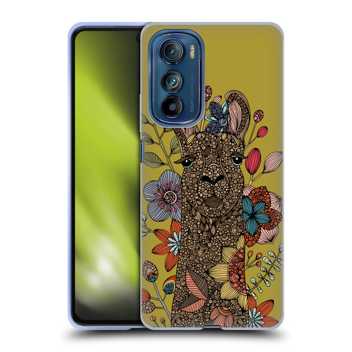 Valentina Animals And Floral Llama Soft Gel Case for Motorola Edge 30