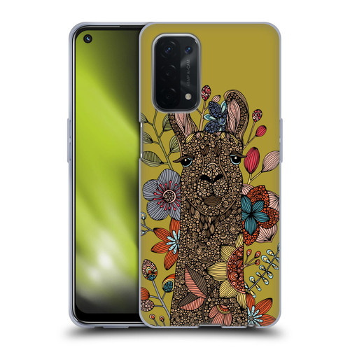 Valentina Animals And Floral Llama Soft Gel Case for OPPO A54 5G