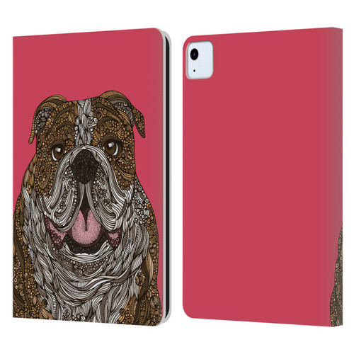Valentina Dogs English Bulldog Leather Book Wallet Case Cover For Apple iPad Air 2020 / 2022