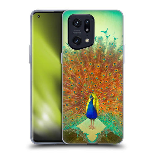 Duirwaigh Animals Peacock Soft Gel Case for OPPO Find X5 Pro