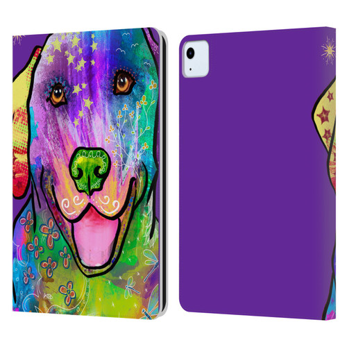 Duirwaigh Animals Golden Retriever Dog Leather Book Wallet Case Cover For Apple iPad Air 11 2020/2022/2024