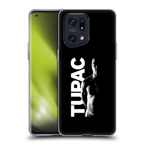 Tupac Shakur Key Art Black And White Soft Gel Case for OPPO Find X5 Pro