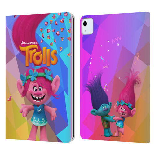 Trolls Snack Pack Poppy Leather Book Wallet Case Cover For Apple iPad Air 2020 / 2022